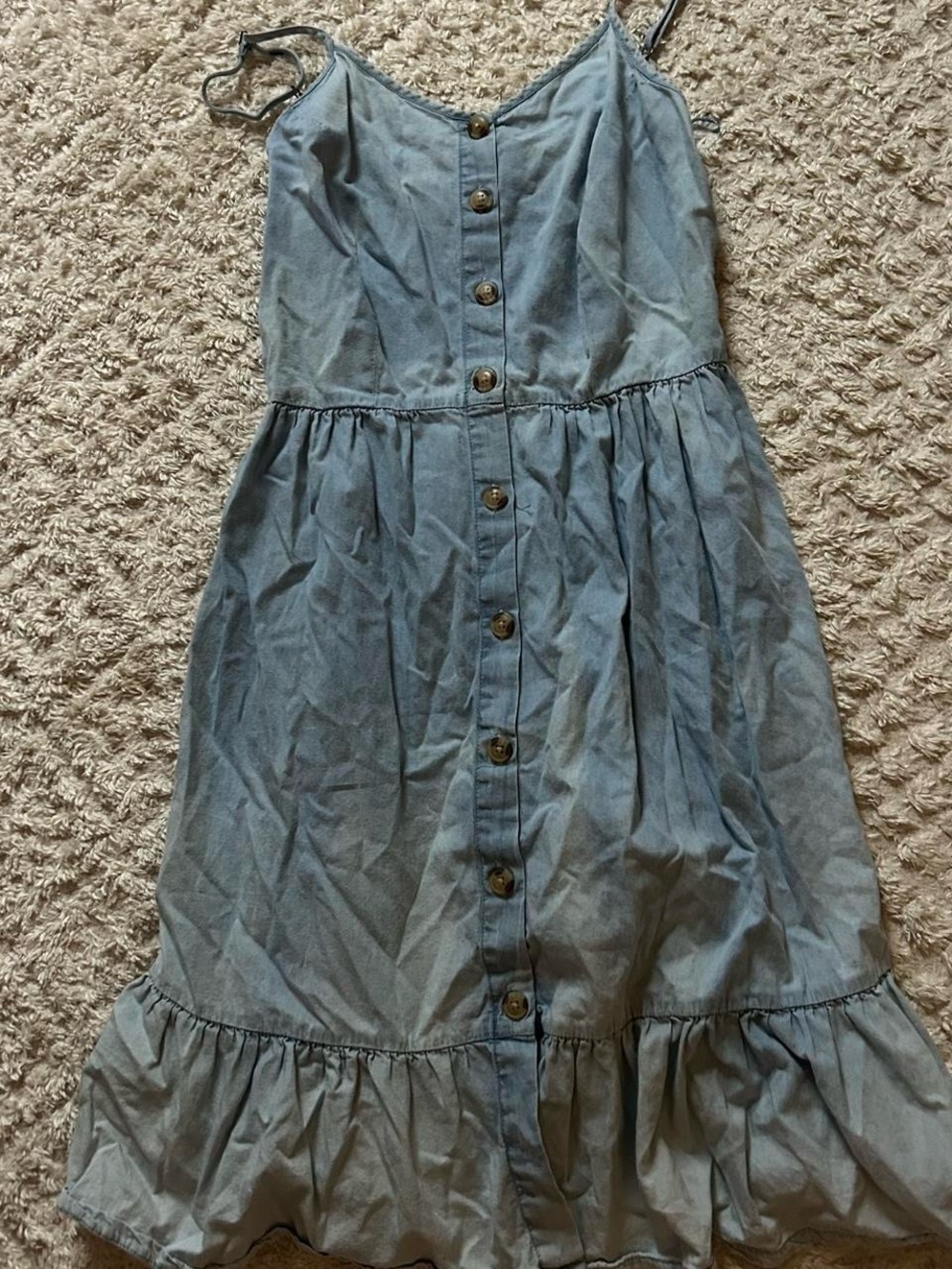Target Light Blue Button-Front Midi Sundress